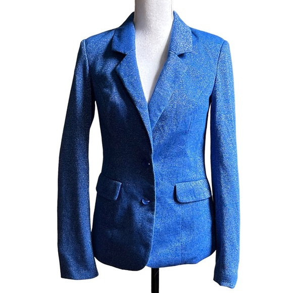 Vero Moda Jackets & Blazers - Vero Moda Two Button Glitter Shimmering Blazer Women’s SZ Small in Blue